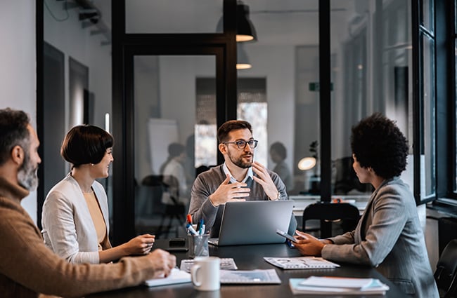 Business meeting at a office conference room