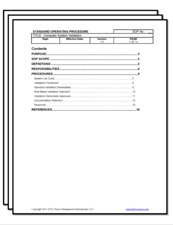 Computer System Validation SOP