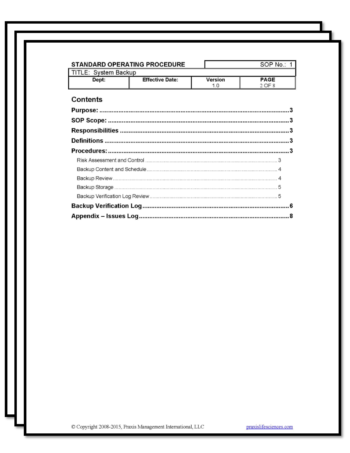 system backup SOP