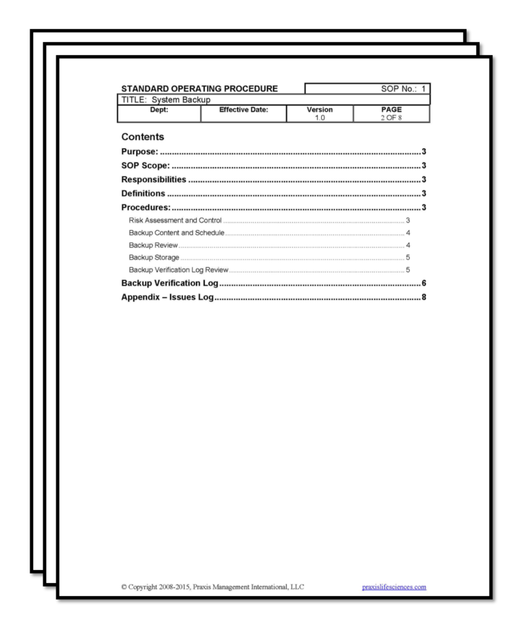 System BackUp SOP Validation Center