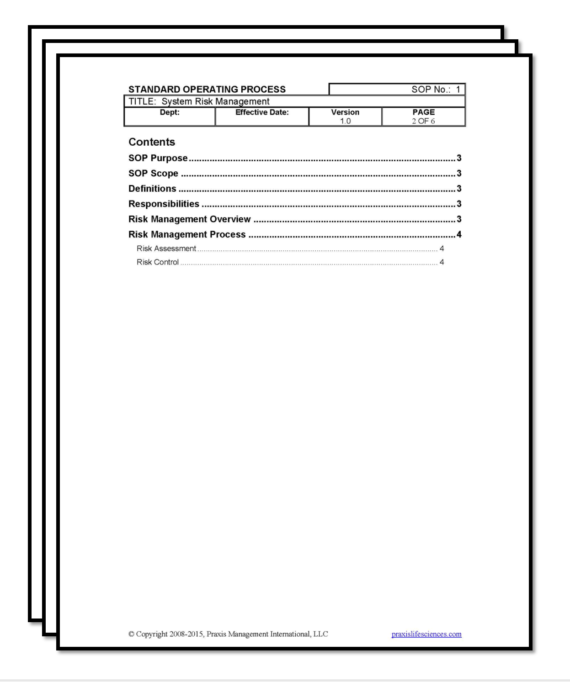 Risk Management SOP