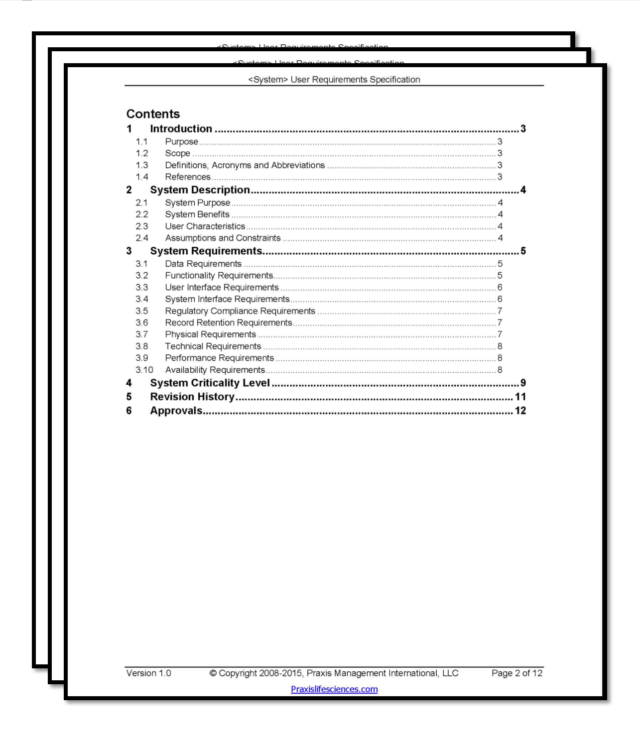 Technical Requirements Document Template from validationcenter.com