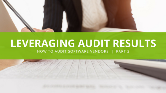 Audit Software Vendors, Leverage Audit Results